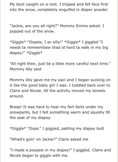 lilbabydaisy: Some pages from my most favoritest abdl/sissy story ever!!A group of boys and girls ge