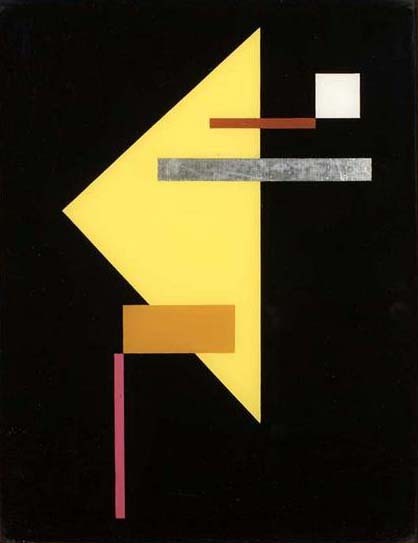 Walter Dexel, Abstract Composition, 1923/24. Painting on glass. Germany.