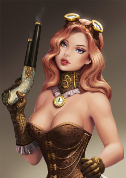 sexysexyart:    Pinup Steampunk girl by