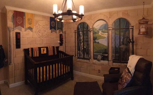 mymodernmet:  Parents Design a Magical Harry Potter-Themed Nursery for Their Baby