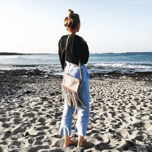 Life&rsquo;s a beach #frachella #pennylane #fringe #bag #handmade #sandy #beach #ocean #island #lif