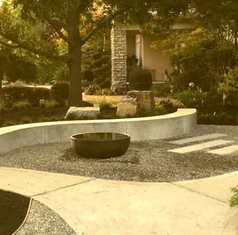 Front Yard In SacramentoImage Of A Medium-sized, Drought-tolerant, Shaded Contemporary Front Yard Gravel