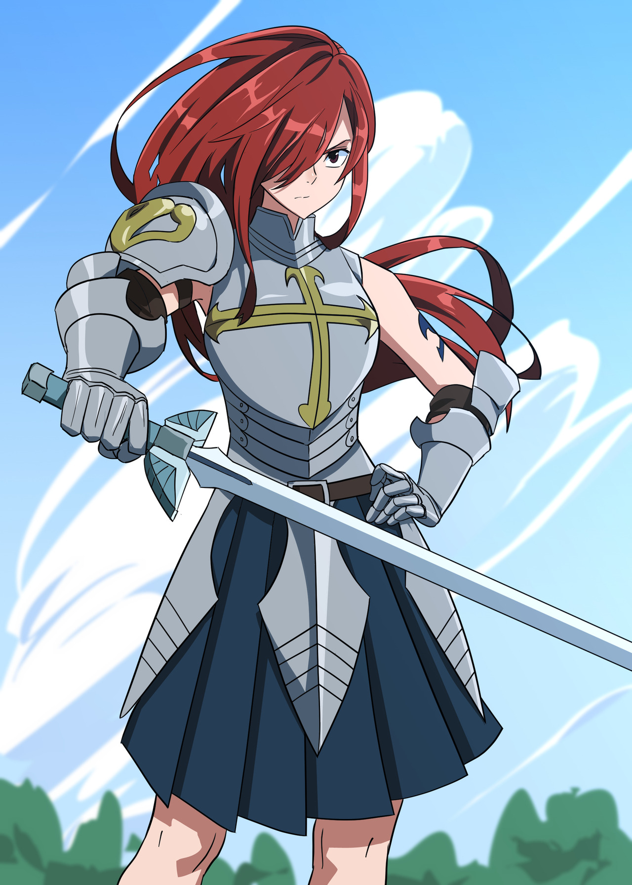 ichigocheesecakeheishi: Erza in a underloved Heart Kreuz armour!Drawn ...