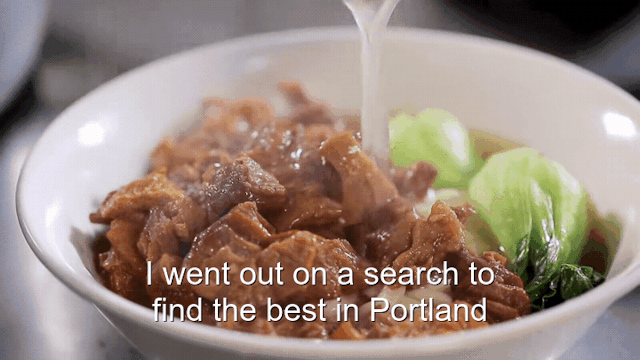 97% sure it's a bowl of food on a plate. Caption: I went out on a search to find the best in Portland