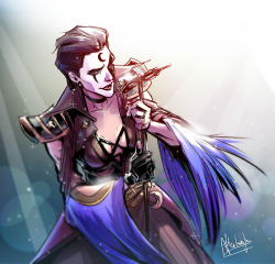 ohnoafterlaughs:   Never had a take on Moira Moon skin, so I had to fix it… the wrong way! lol
