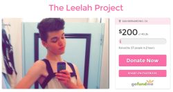 fuckyeahzarry:  Alex Yrigoyen&rsquo;s mission statement on GoFundMe:  “Shortly after hearing of [Leelah’s] death, I made a post on my blog offering to donate 3 boxes worth of clothes I don’t wear anymore along with make-up and wigs to trans women
