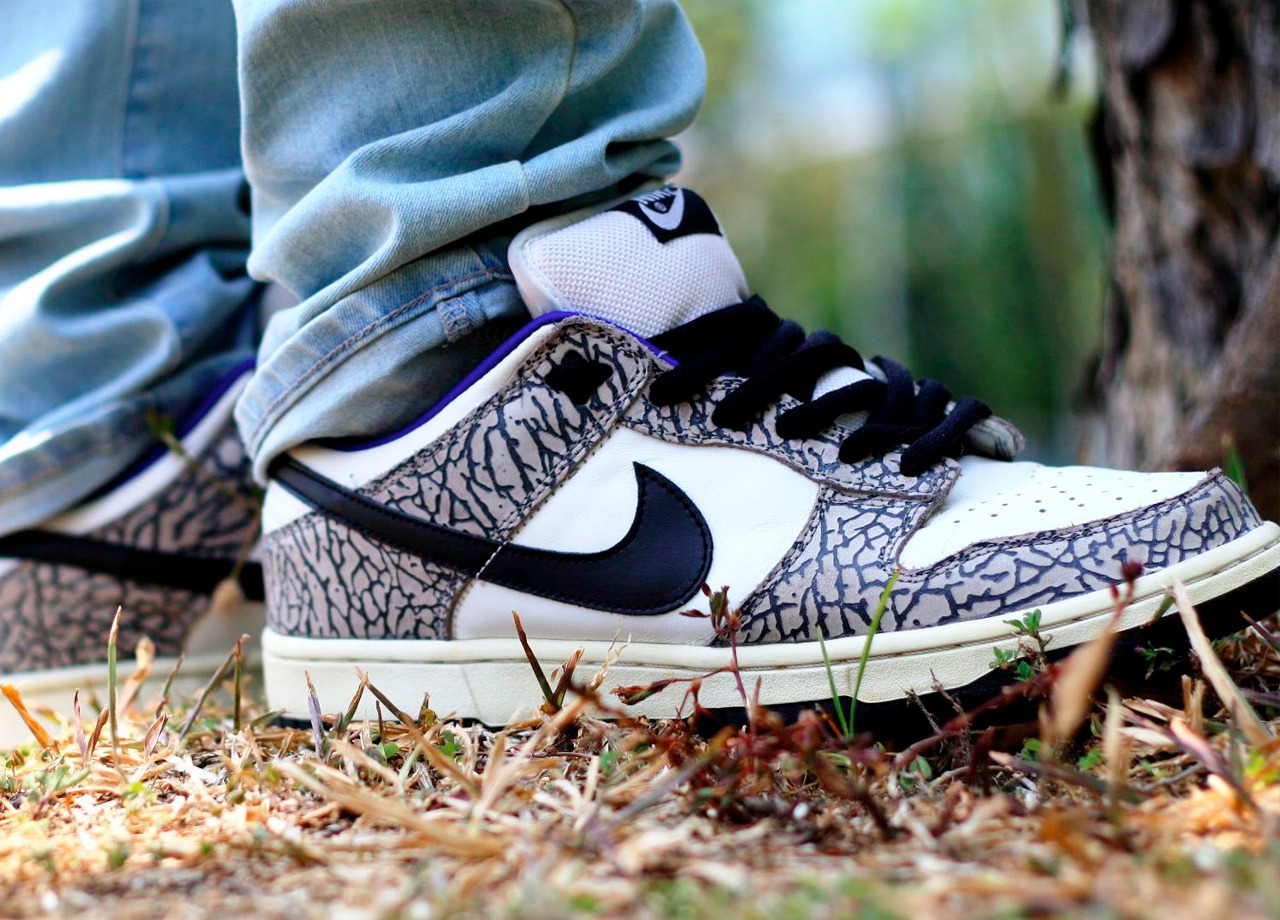 nike dunk white cement