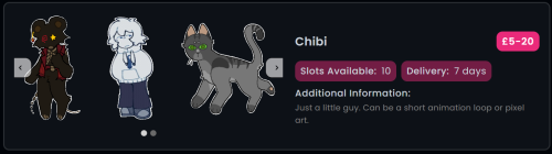 Chibi. £5-20. Just a little guy. Can be a short animation loop or pixel art.