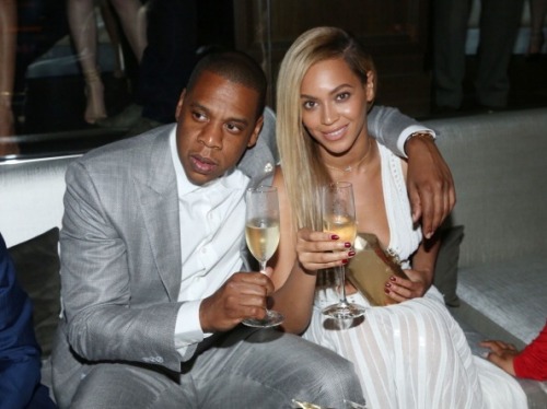 Beyonce attending the 10th Anniversary of 40/40 Club with Jay-Z