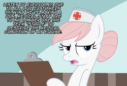 askpun:  Poor Nurse Redheart has it tough