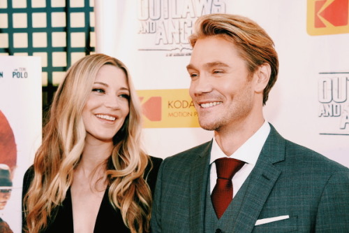 Chad Michael Murray and Wife Sarah Roemer attend the Premiere of “Outlaws & Angels” on July 12, 