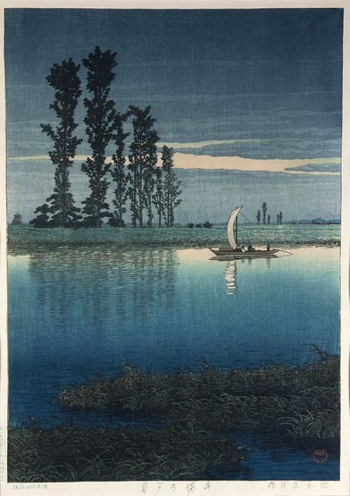 variousnews-blog: Twilight at Ushibori by Kawase Hasui, 1930cutt.ly/QJa2Ti1