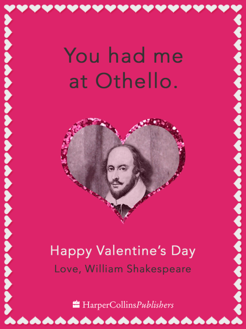 harpercollins:If famous writers sent Valentines …