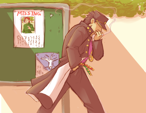 midydoof:I think about Kakyoin’s parents a lot, like did anybody ever tell them? I can’t remember. I