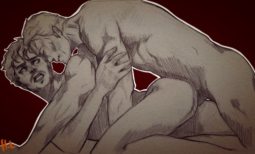hannibalssketchbook:  Tis Valentine’s Day. Love and copious amounts of bodily fluids are in the air. (The last 3 days have just been me trying to one up myself to see how dirty I can get. I’m either tamed or nasty)