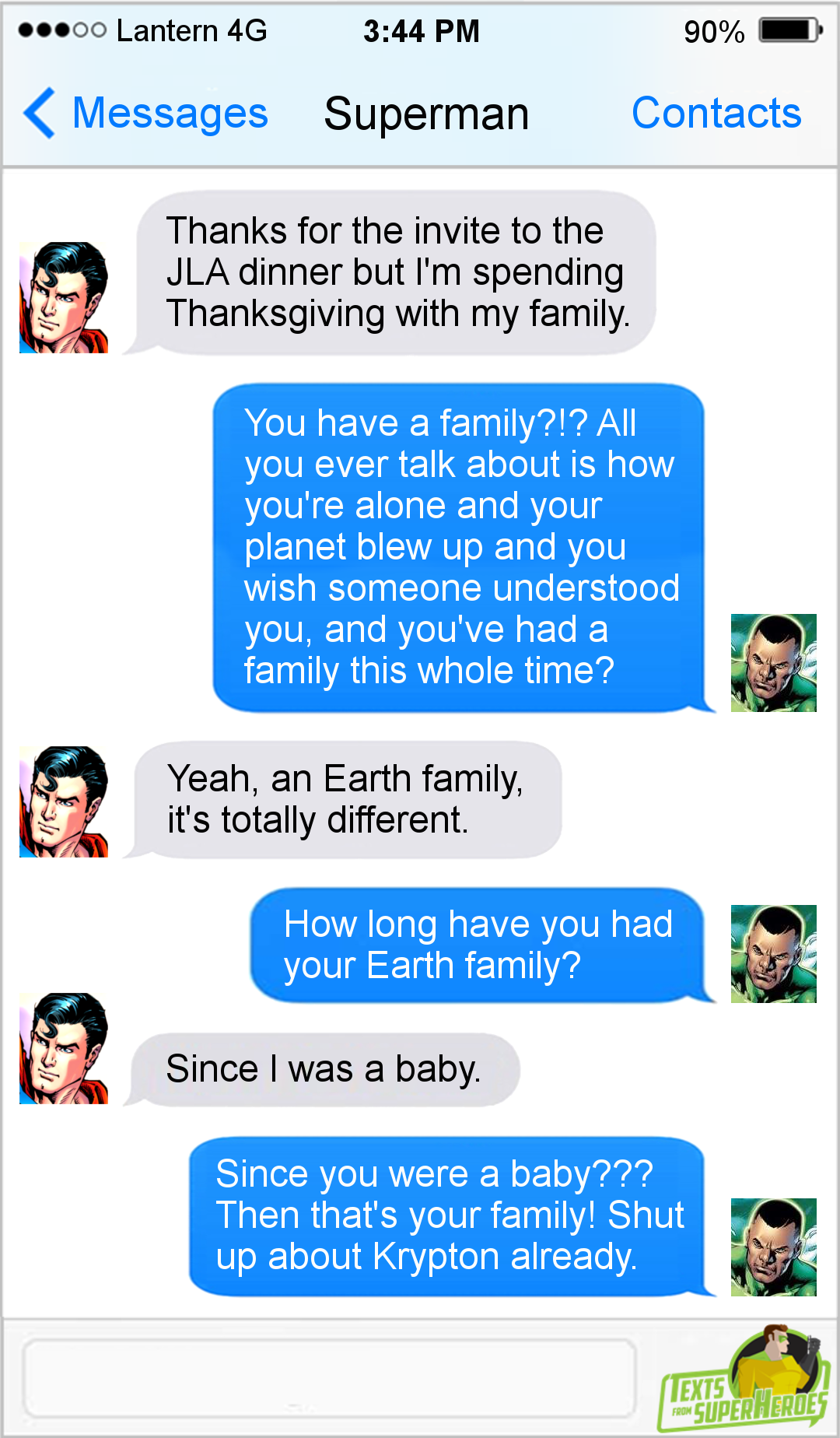 fromsuperheroes:  Texts From Superheroes: Best of Thanksgiving  Nude Sword Day needs