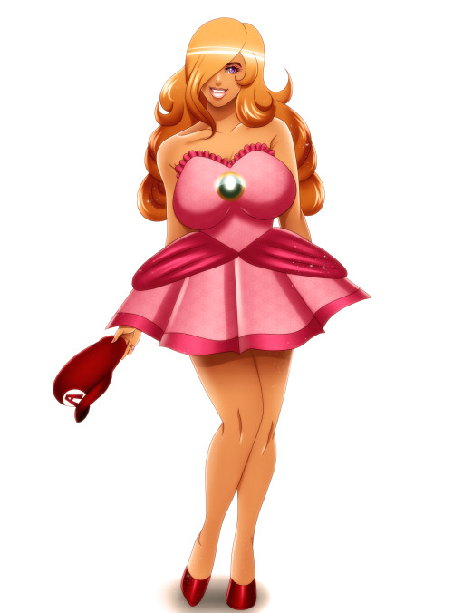 sketchy-skylar-reborn:  [Here’s a little gift I commissioned for you~! ^w^ Humanised Skylar in a skimpier version of Princess Peach’s dress, drawn by the talented @jassycoco​! I hope you like it, honey~!! <3]  OwO    <3 <3 <3