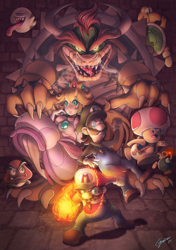 dotcore:  Super Mario Bros.by Nicole Cepeda.via