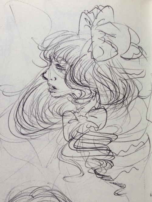 I don’t often post doodles from my sketchbook, because they’re very messy and the anatom