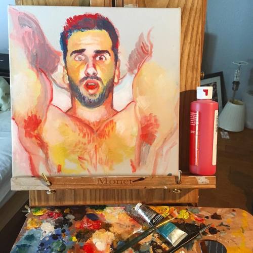 Painting Of Some Guy I Saw On Tumblr, Haha. Not Sure Who He Is Exactly. Still A Work In Progress. #snaxart