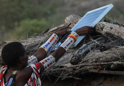 kateoplis:  Maasai women lead a solar revolution“Only 23 percent of Kenyans have access to the national electricity  grid, while only 5 percent of rural communities are connected.” “The nearest market where one can charge a cell phone or buy kerosene