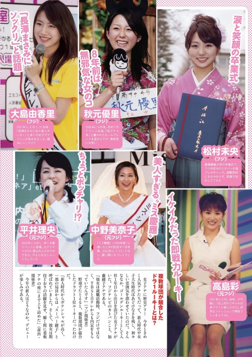 人気女子アナ17人「女子大生＆ルーキー時代」大発掘！！ 週刊プレイボーイ 2014 No.19·20