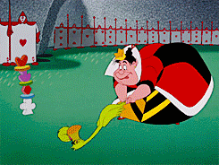 Disneygoldmine:  Queen Of Hearts: Do You Play Croquet?  Alice: Why, Yes, Your Majesty.