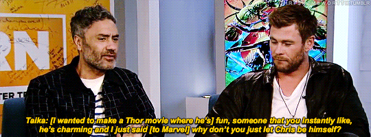 chrishemswortth:Dork-squared Chris and Taika on making Ragnarok + Confirmed: Chris