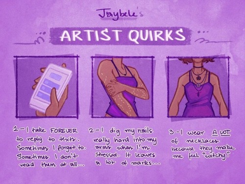 So! Here are some of my #artistquirks, inspired by @vagalumie! I’d add so many more if I could