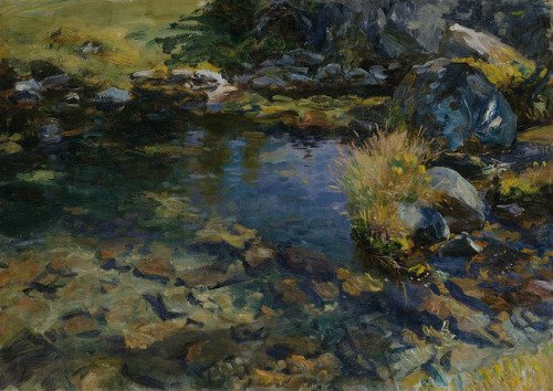 John Singer Sargent (American, 1856-1925) - Alpine Pool, 1907