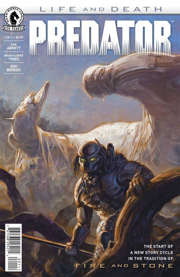 A detachment of Colonial Marines has been assigned to secure a mysterious horseshoe-shaped starship… but they aren’t the only hunters with an eye on this prize. The larger AVP universe continues to expand with Predator: Life and Death #1, out next...