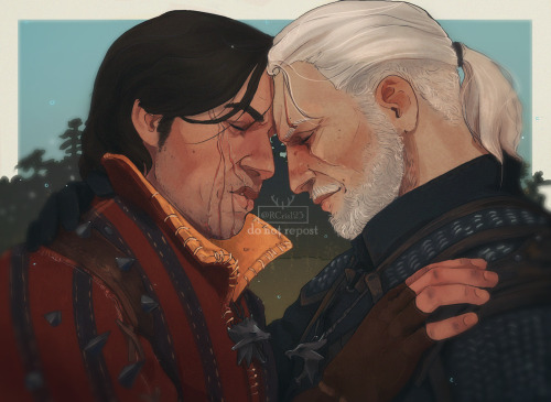 rcrisdraws:Geralt and Eskel commission by the lovely @lunacosassThank you for commissioning me!!!!