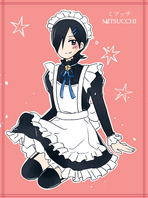 mitsucchi:Happy Maid Day ♥ I just finished watching Persona 2 and Jun fits the maid role :3