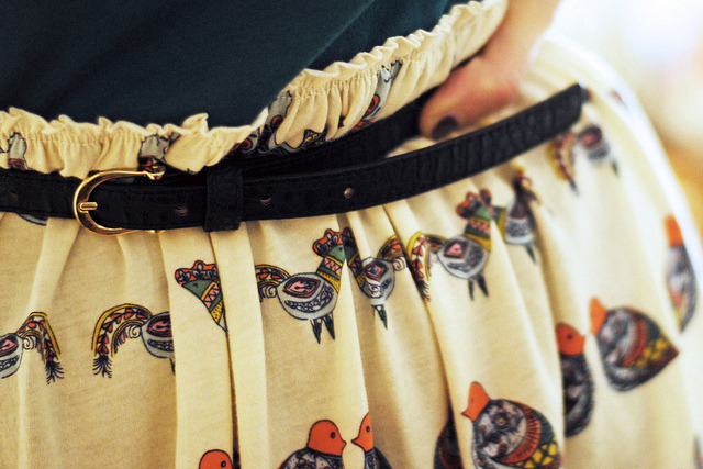 dailyimpulses:  Day 313: Kissing Birds Got a new dress and belted it. 