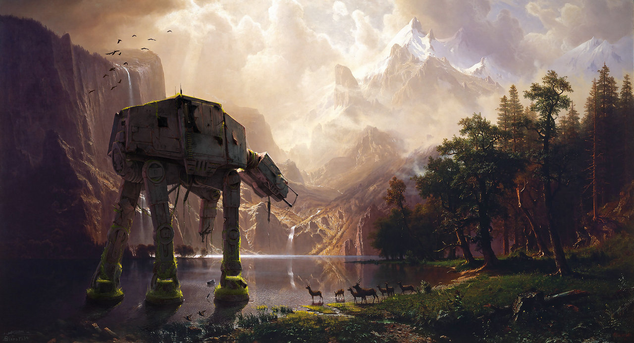 pixalry:  An AT-AT Among the Sierra Nevada - Created by Olivier Wetter Happy Star