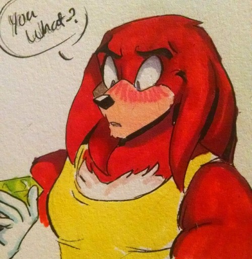 roskiiuniverse:I did rouge doodles and did some redesigning on her and knuckles