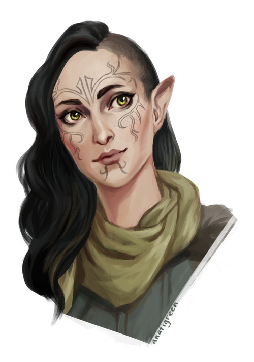 midnightprelude:anafigreen:merrill + undercutbecause i wanted to draw her with undercut and can’t de