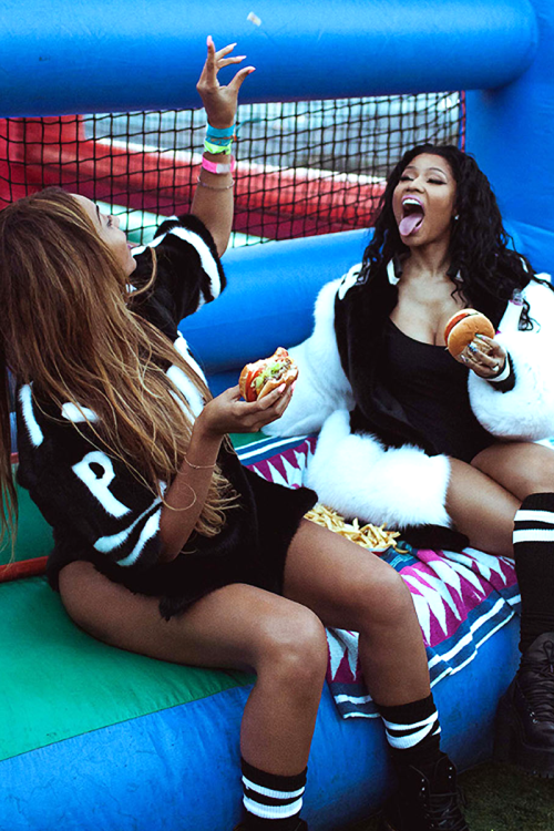 fuckisonyabiscuit: “We were actually still setting up at one point and they just start  throwing fries at each other. Loved it. Thankfully, we got it on film.“ - Marni Senofonte.