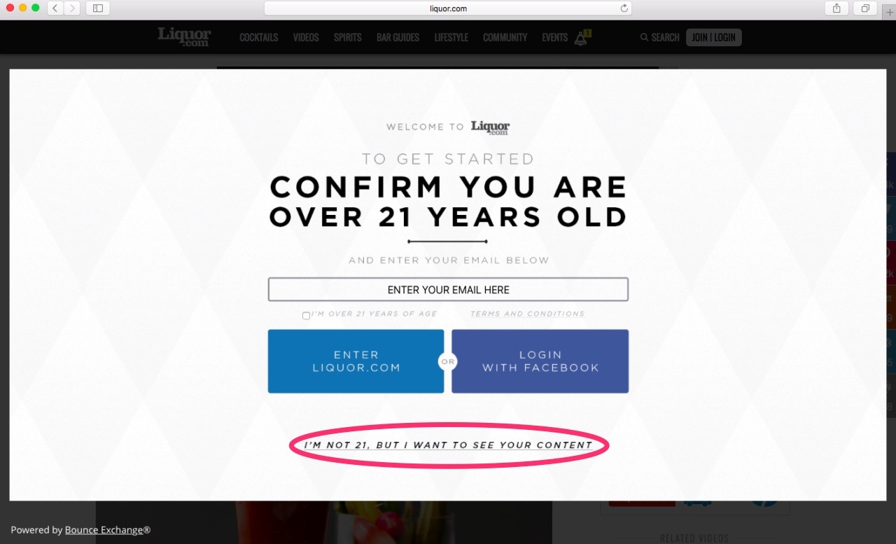 “I’m not 21, but I want to see your content.”
Courtesy of the now-infamous Liquor.com, which has become a top source of these things
Submitted by @lacijwhite