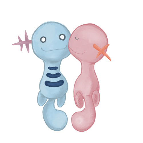 I drew a couple of Wooper because Wooper are the best Pokemon in the world and I will live by this f