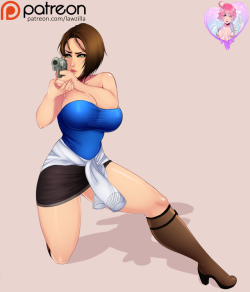 Finished Jill Valentine from Resident Evil 3 &lt;3 She’s my favourite Jill n.nYou can check out all the versions ( futa versions) in Patreon ~