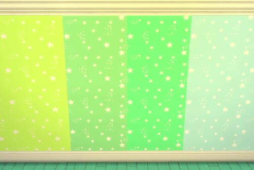 Pastel Star Walls- White TrimSet of 20. Non-Default. All cataloged together under ‘wallpaper’. All i