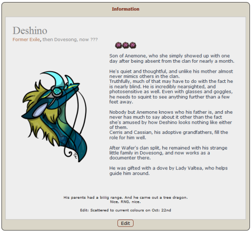 Deshino here is a pure gen 2 lore kid from my and a friend’s nuzlocke dragons - he miraculousl