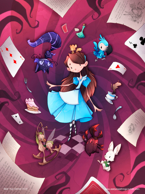 The official promo illustration I created for Alice: Looking Glass Legends. I’ll be sharing more inf