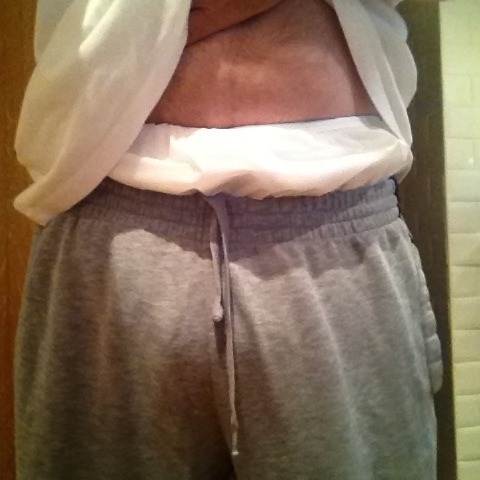 nappiesandchains2:  Extra humiliation for the boy this morning. Daddy has guests