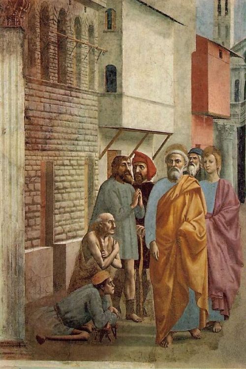 cappellapaolina:St Peter Healing the Sick with His Shadow, 1426-1427Masaccio (Tommaso di Ser Giovann