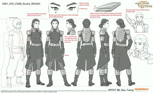 benditlikekorra:  Character sheets for Kuvira in The Legend of Korra