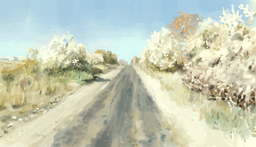 Quick google map studies with the basic round brush