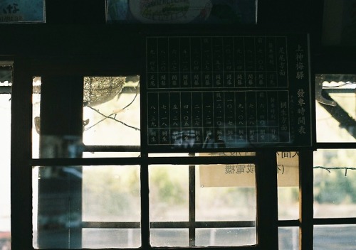 azusaphoto:駅に着いた時は列車が走り出す瞬間で、残念、駅に入っている時が撮りたかったのに…もう30分待つかなぁ…と、ふと考えると、慌てて「そこにいて！」と放り出していた犬が、いい加減にしろよ