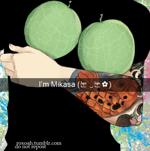 Porn roxoah:  Response to this picture. Mikasa photos